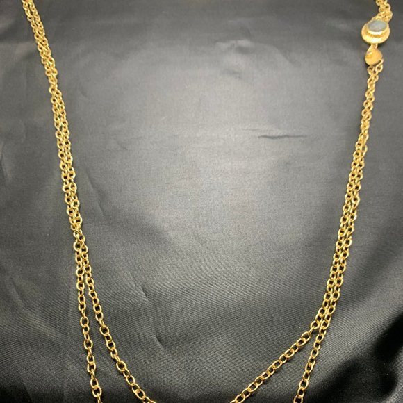 Melinda Maria Thick Double Chain with Smoky Topaz - Picture 1 of 2